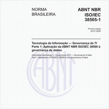 NBRISO/IEC38505-1 de 01/2020