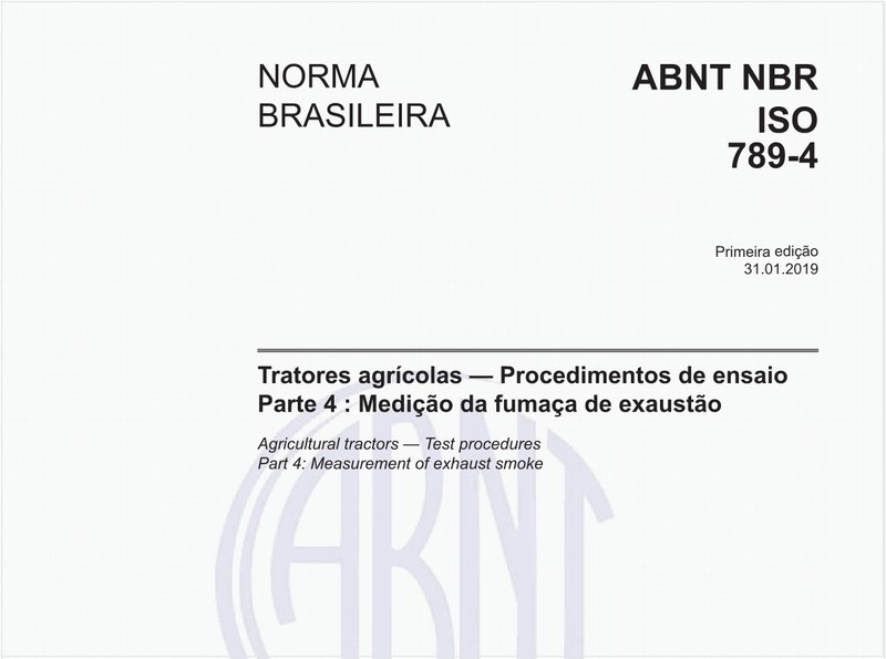 Tratores agrícolas — Procedimentos de ensaio - Parte 4 : Medição da fumaça de exaustão