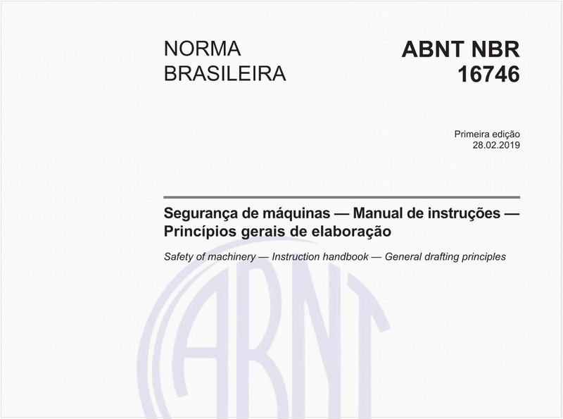 Segurança de máquinas - Manual de instruções - Princípios gerais de elaboração