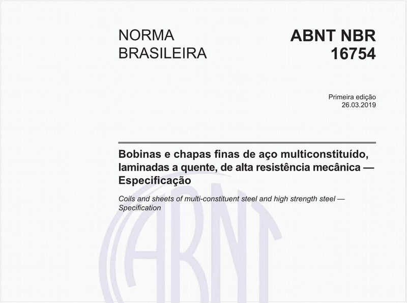 Bobinas e chapas finas de aço multiconstituído, laminadas a quente, de alta resistência mecânica - Especificação