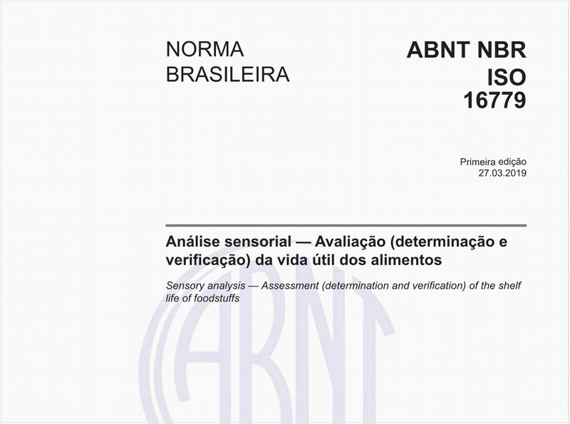 Análise sensorial — Avaliação (determinação e verificação) da vida útil dos alimentos