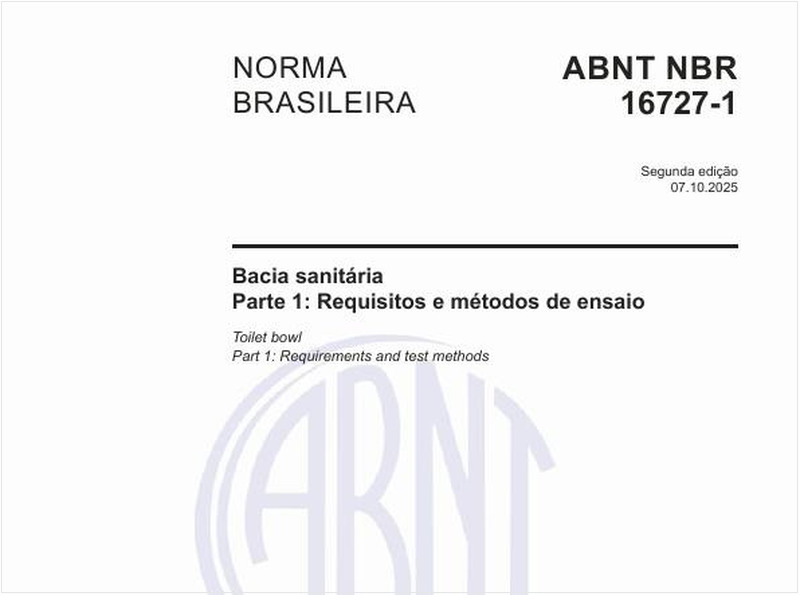 Bacia sanitária - Parte 1: Requisitos e métodos de ensaio