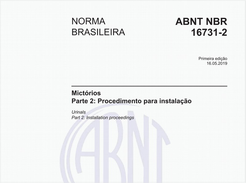 Mictórios - Parte 2: Procedimento para instalação