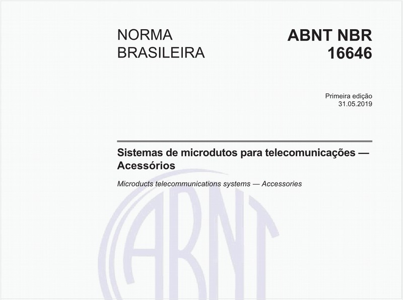 Sistemas de microdutos para telecomunicações — Acessórios