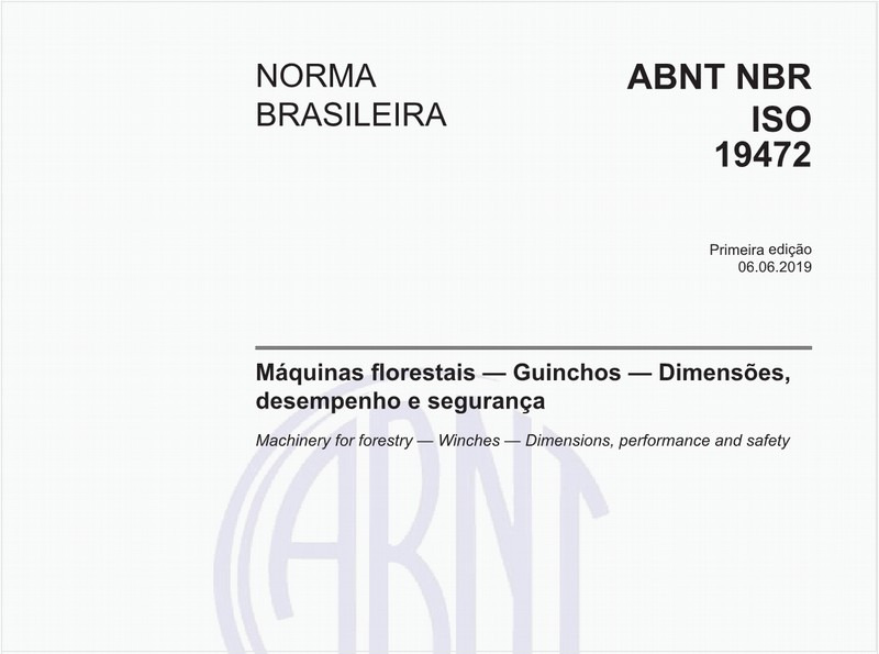 Máquinas florestais — Guinchos — Dimensões, desempenho e segurança