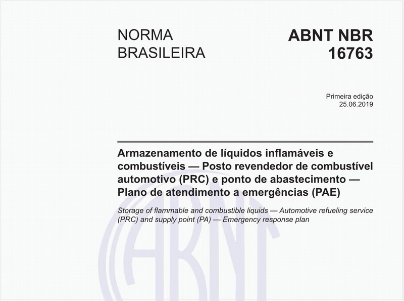 Armazenamento de líquidos inflamáveis e combustíveis — Posto revendedor de combustível automotivo (PRC) e ponto de abastecimento — Plano de atendimento a emergências (PAE)