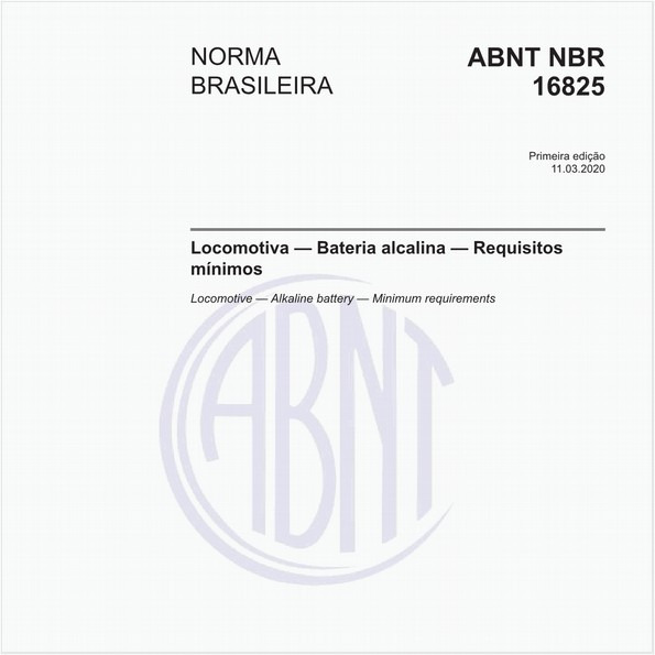 Locomotiva — Bateria alcalina — Requisitos mínimos