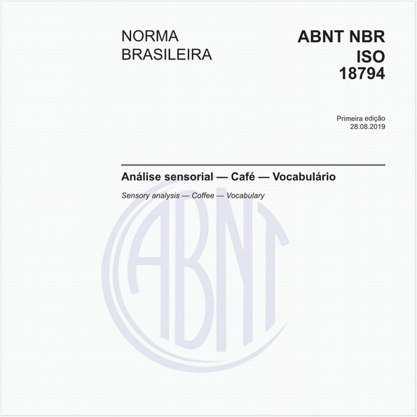 Análise sensorial — Café — Vocabulário