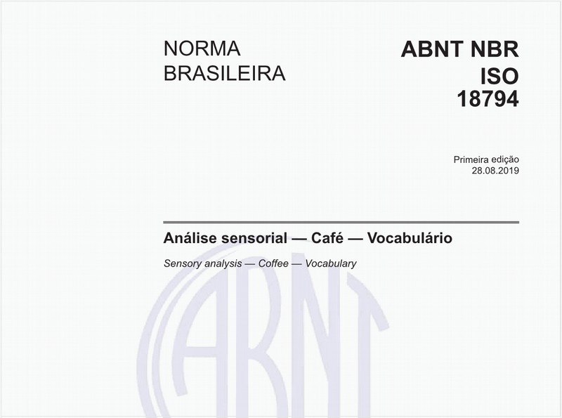Análise sensorial — Café — Vocabulário