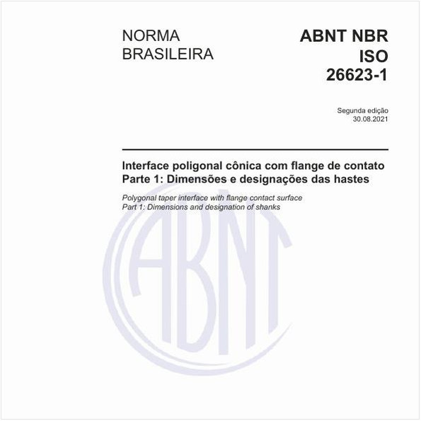 Interface poligonal cônica com flange de contato - Parte 1: Dimensões e designações das hastes