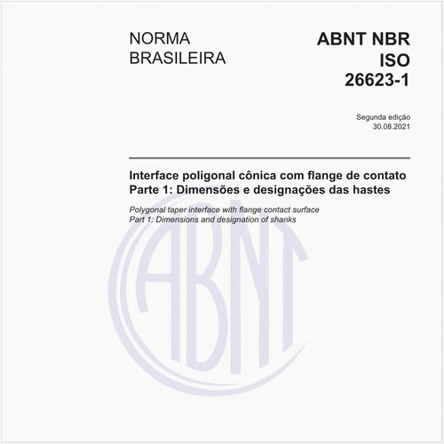 Interface poligonal cônica com flange de contato - Parte 1: Dimensões e designações das hastes