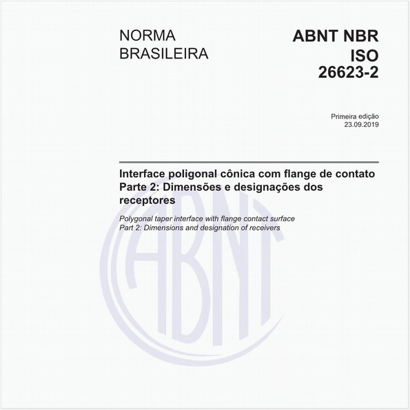Interface poligonal cônica com flange de contato - Parte 2: Dimensões e designações dos receptores