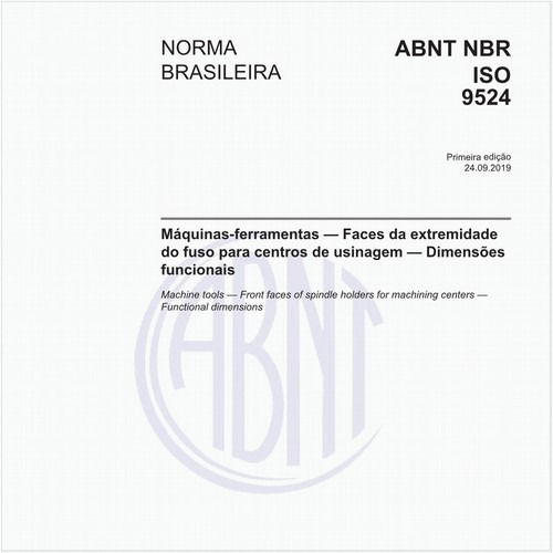Máquinas-ferramentas - Faces da extremidade do fuso para centros de usinagem - Dimensões funcionais