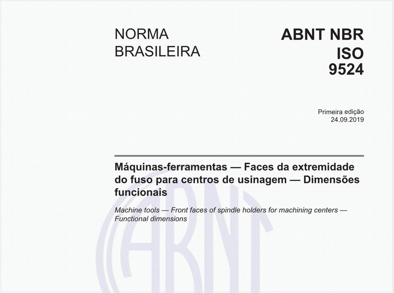 Máquinas-ferramentas - Faces da extremidade do fuso para centros de usinagem - Dimensões funcionais