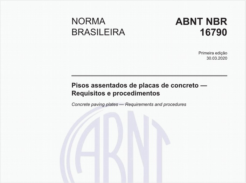 Pisos assentados de placas de concreto — Requisitos e procedimentos
