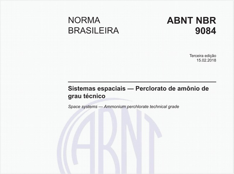 Sistemas espaciais - Perclorato de amônio de grau técnico