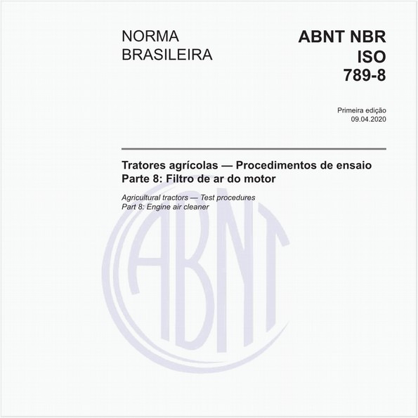 Tratores agrícolas — Procedimentos de ensaio - Parte 8: Filtro de ar do motor