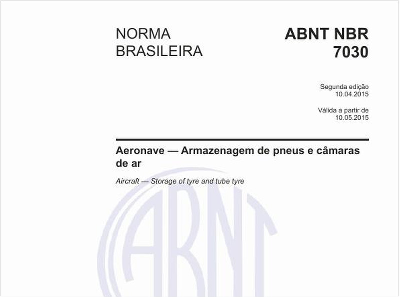 Aeronave - Armazenagem de pneus e câmaras de ar - Versão comentada.