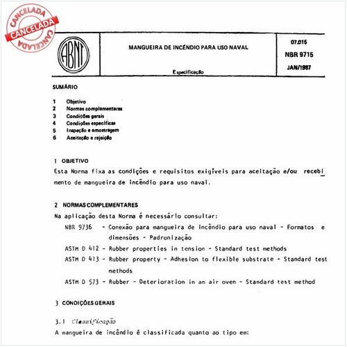 Mangueira de incêndio para uso naval