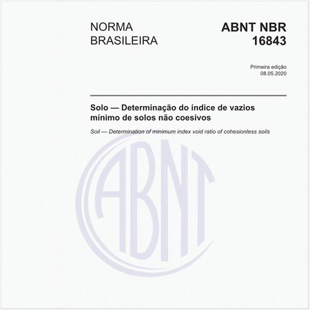 Solo — Determinação do índice de vazios mínimo de solos não coesivos