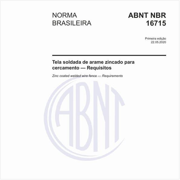 Tela soldada de arame zincado para cercamento — Requisitos