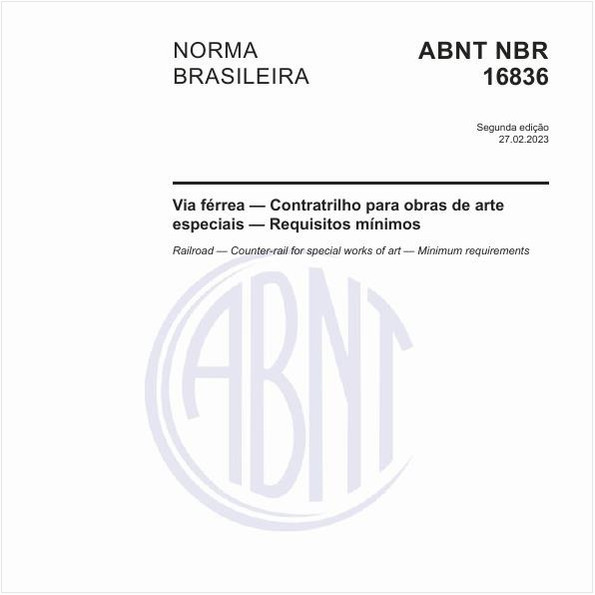 Via férrea — Contratrilho para obras de arte especiais — Requisitos mínimos