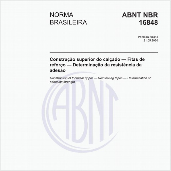 Construção superior do calçado — Fitas de reforço — Determinação da resistência da adesão