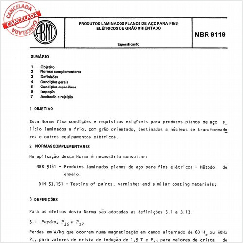 Produtos laminados planos de aço para fins elétricos de grão orientado