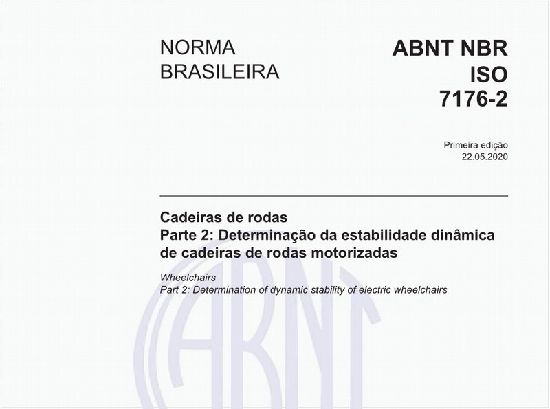 Cadeiras de rodas - Parte 2: Determinação da estabilidade dinâmica de cadeiras de rodas motorizadas