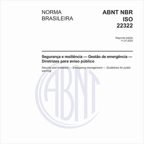 Segurança e resiliência — Gestão de emergência — Diretrizes para aviso público