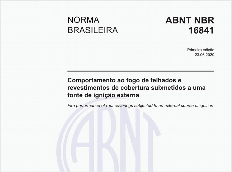 Comportamento ao fogo de telhados e revestimentos de cobertura submetidos a uma fonte de ignição externa