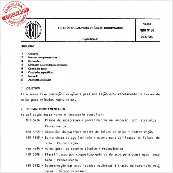 Feixe de molas para veículos rodoviários