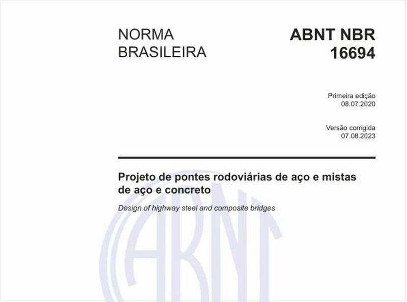 Projeto de pontes rodoviárias de aço e mistas de aço e concreto