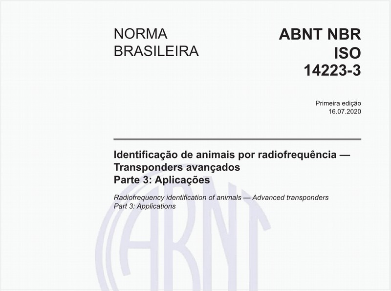 Identificação de animais por radiofrequência - Transponders avançados - Parte 3: Aplicações