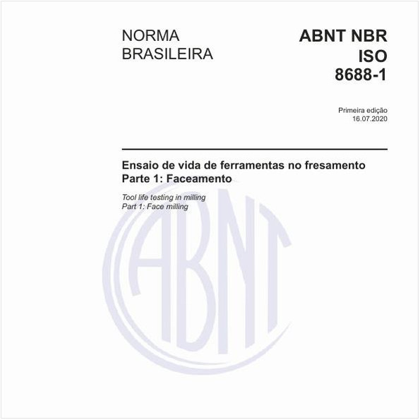 Ensaio de vida de ferramentas no fresamento - Parte 1: Faceamento