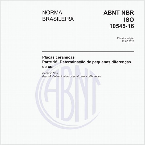 Placas cerâmicas - Parte 16: Determinação de pequenas diferenças de cor