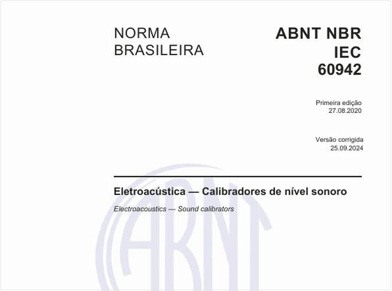Eletroacústica — Calibradores de nível sonoro