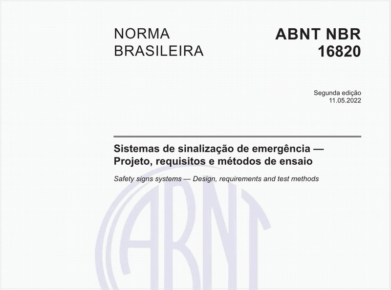 Sistemas de sinalização de emergência - Projeto, requisitos e métodos de ensaio - 