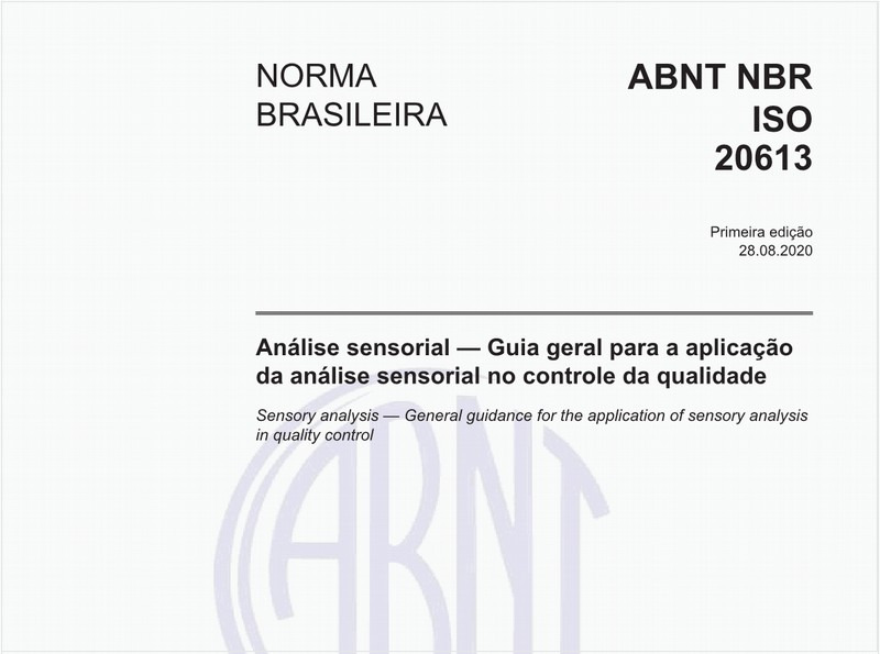 Análise sensorial — Guia geral para a aplicação da análise sensorial no controle da qualidade