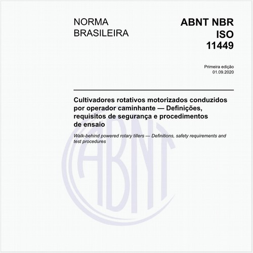 Cultivadores rotativos motorizados conduzidos por operador caminhante — Definições, requisitos de segurança e procedimentos de ensaio