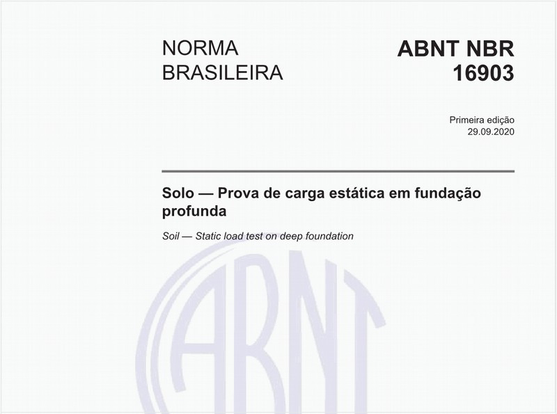 Solo — Prova de carga estática em fundação profunda