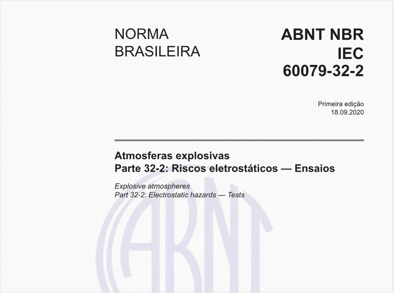 Atmosferas explosivas - Parte 32-2: Riscos eletrostáticos — Ensaios