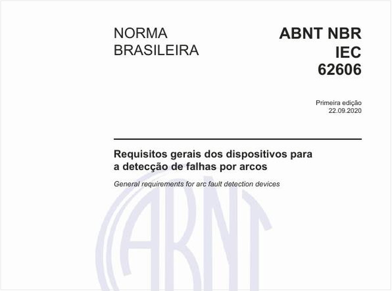 Requisitos gerais dos dispositivos para a detecção de falhas por arcos