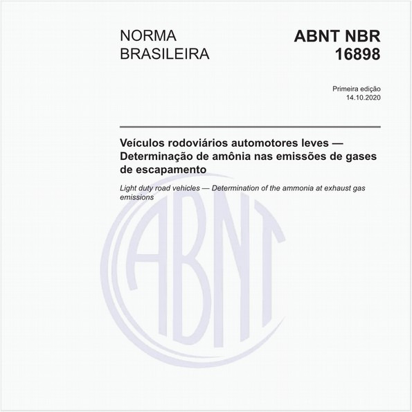 Veículos rodoviários automotores leves — Determinação de amônia nas emissões de gases de escapamento