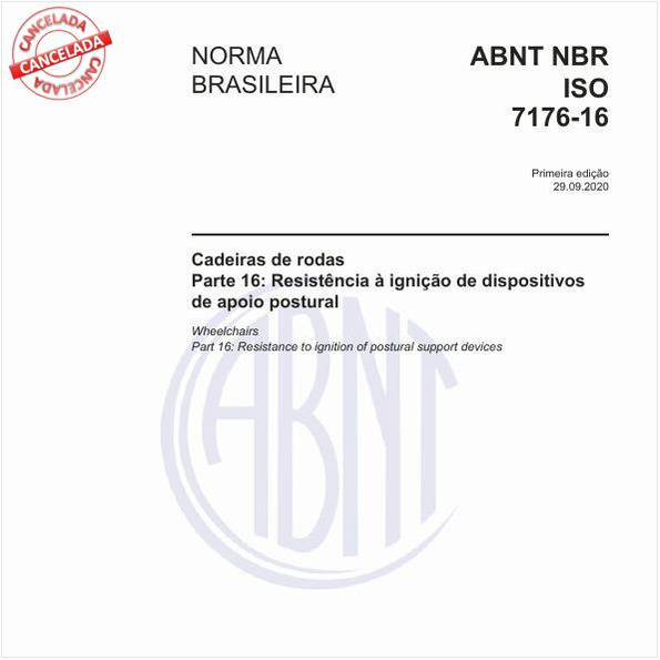 Cadeiras de rodas - Parte 16: Resistência à ignição de dispositivos de apoio postural