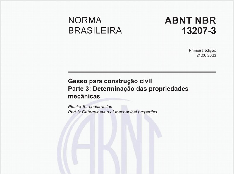 Gesso para construção civil  - Parte 3: Determinação das propriedades mecânicas