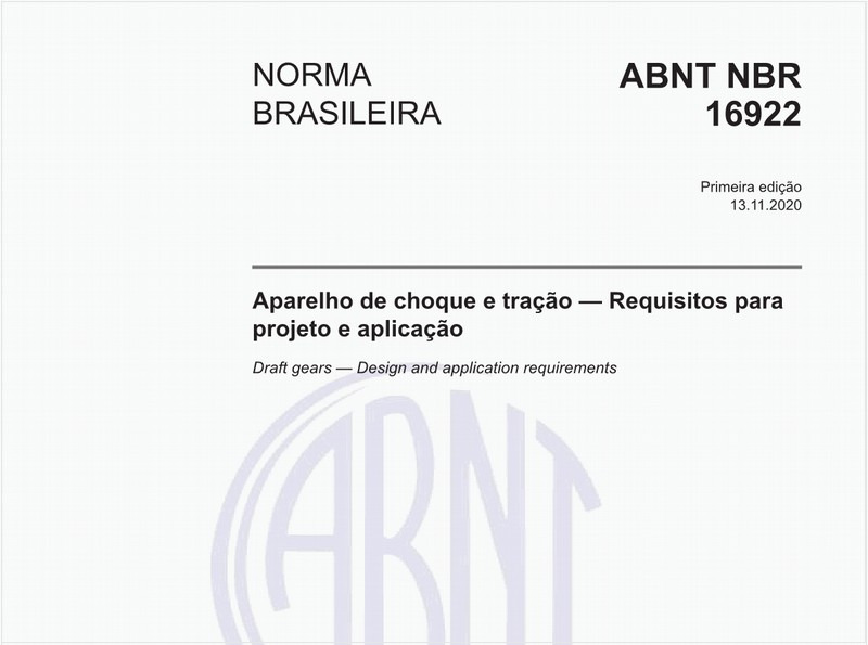 Aparelho de choque e tração - Requisitos para projeto e aplicação