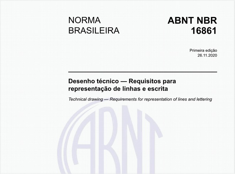 Desenho técnico — Requisitos para representação de linhas e escrita