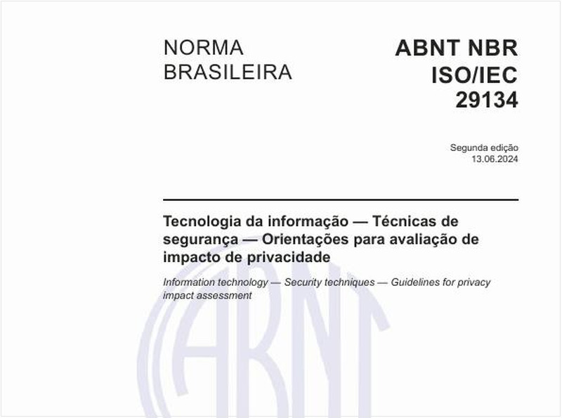 Tecnologia da informação — Técnicas de segurança — Orientações para avaliação de impacto de privacidade
