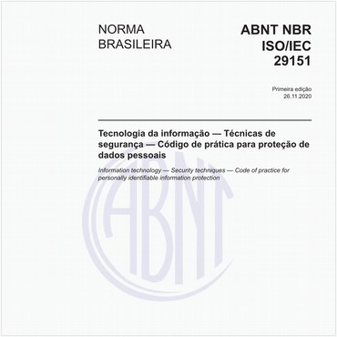NBRISO/IEC29151 de 11/2020